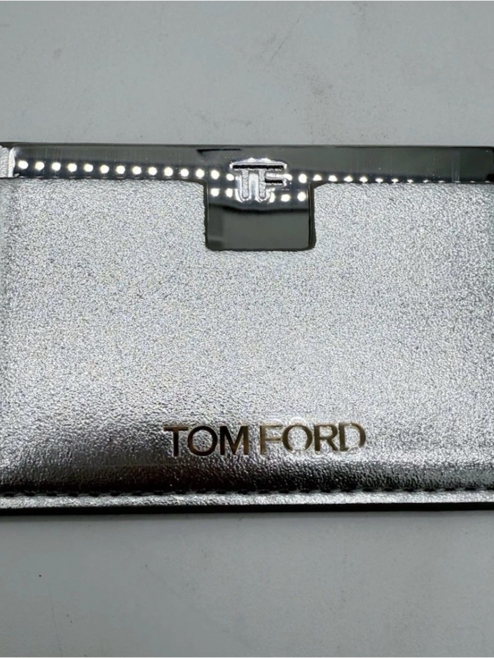 TOM FORD extra slim mirror/card holder Silver GWP
